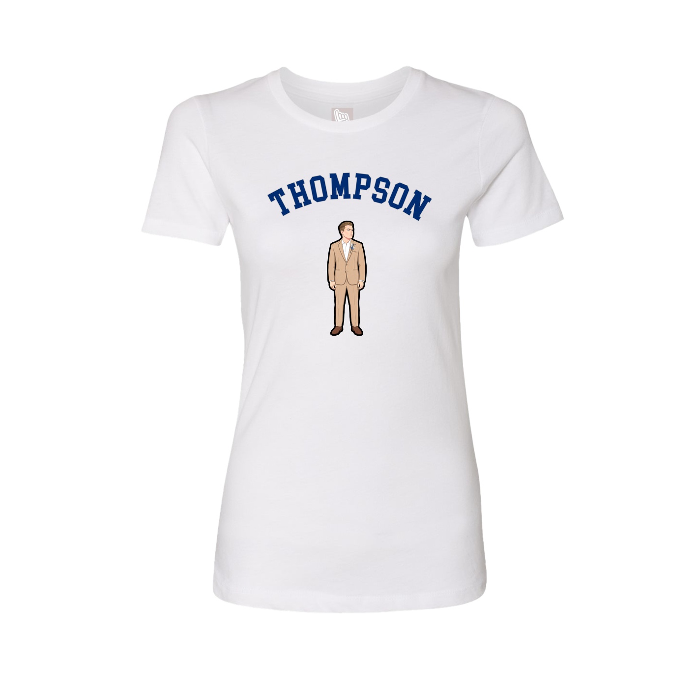 Fitted Women's Tee — Shirsey Arch in White