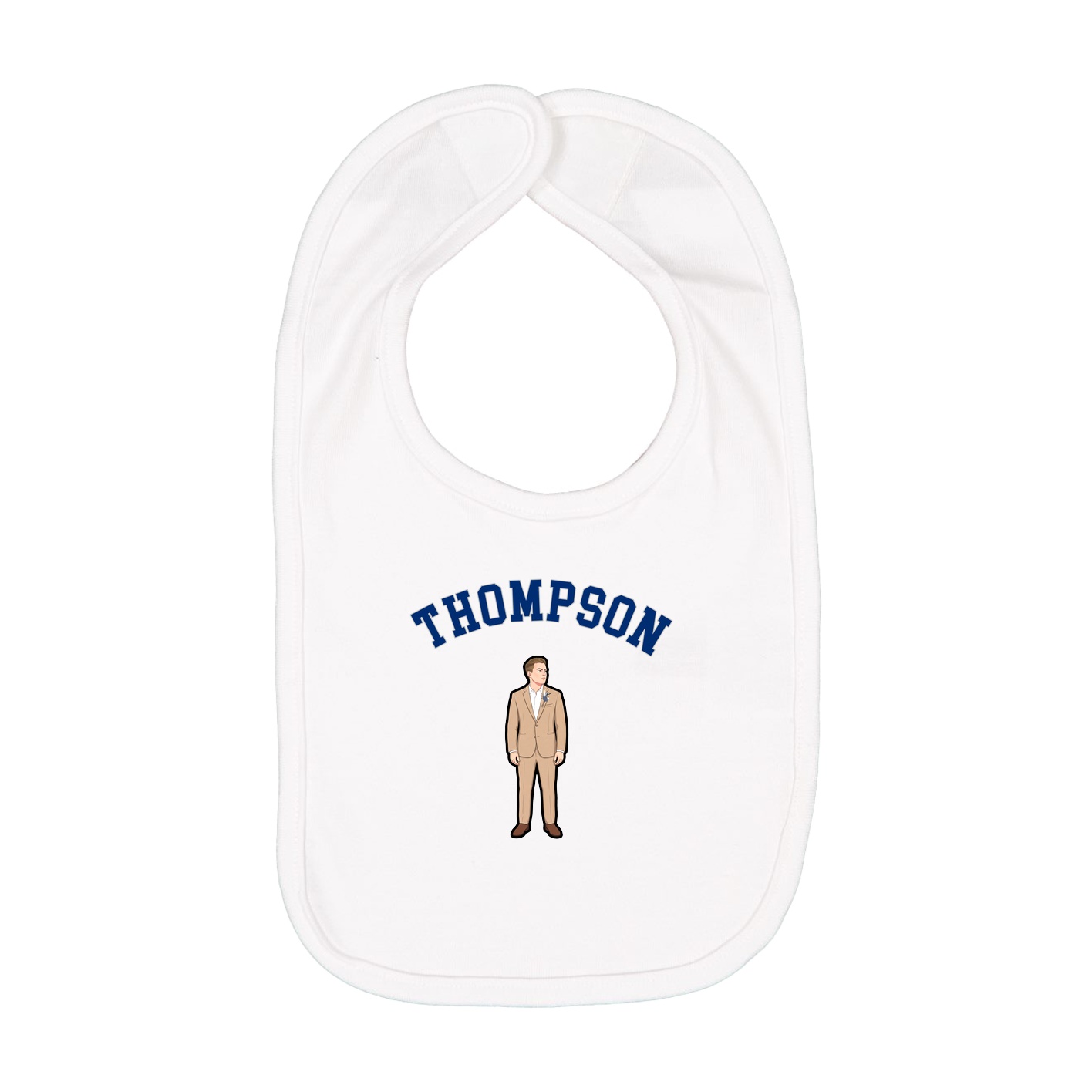 Infant Bib — Shirsey Arch in White