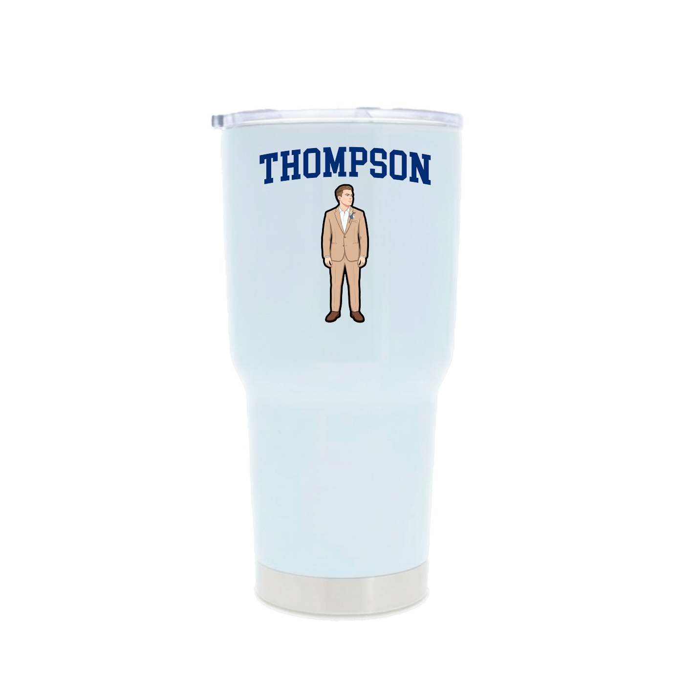 30oz Stainless Steel Tumbler — Shirsey in White