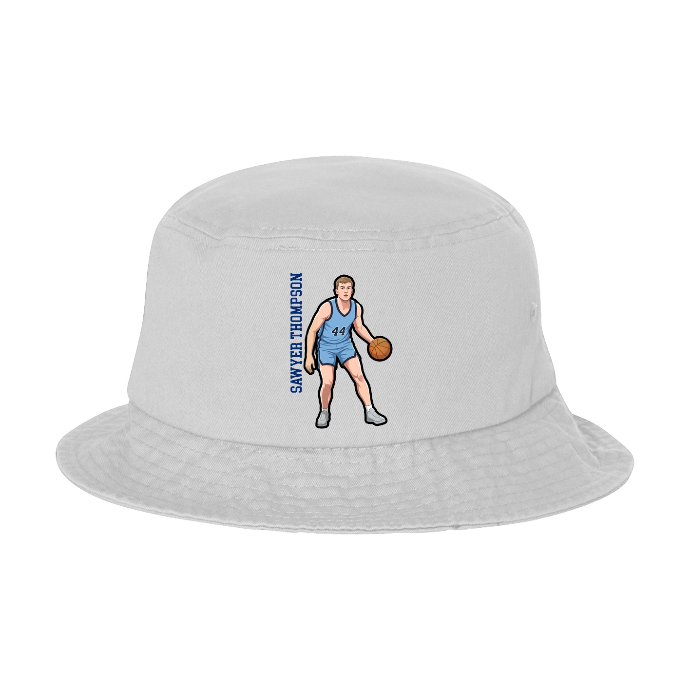 Bucket Cap — Name Vertical in White
