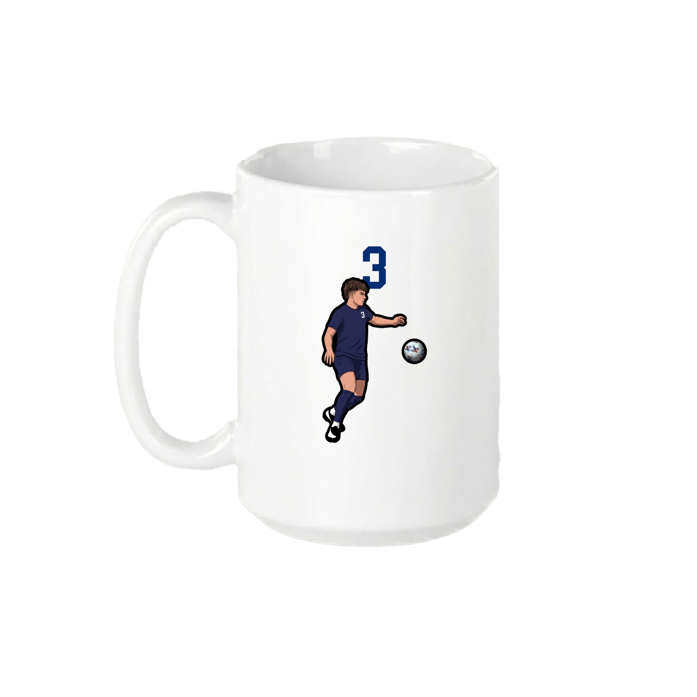 15oz Coffee Mug — Number Top in White