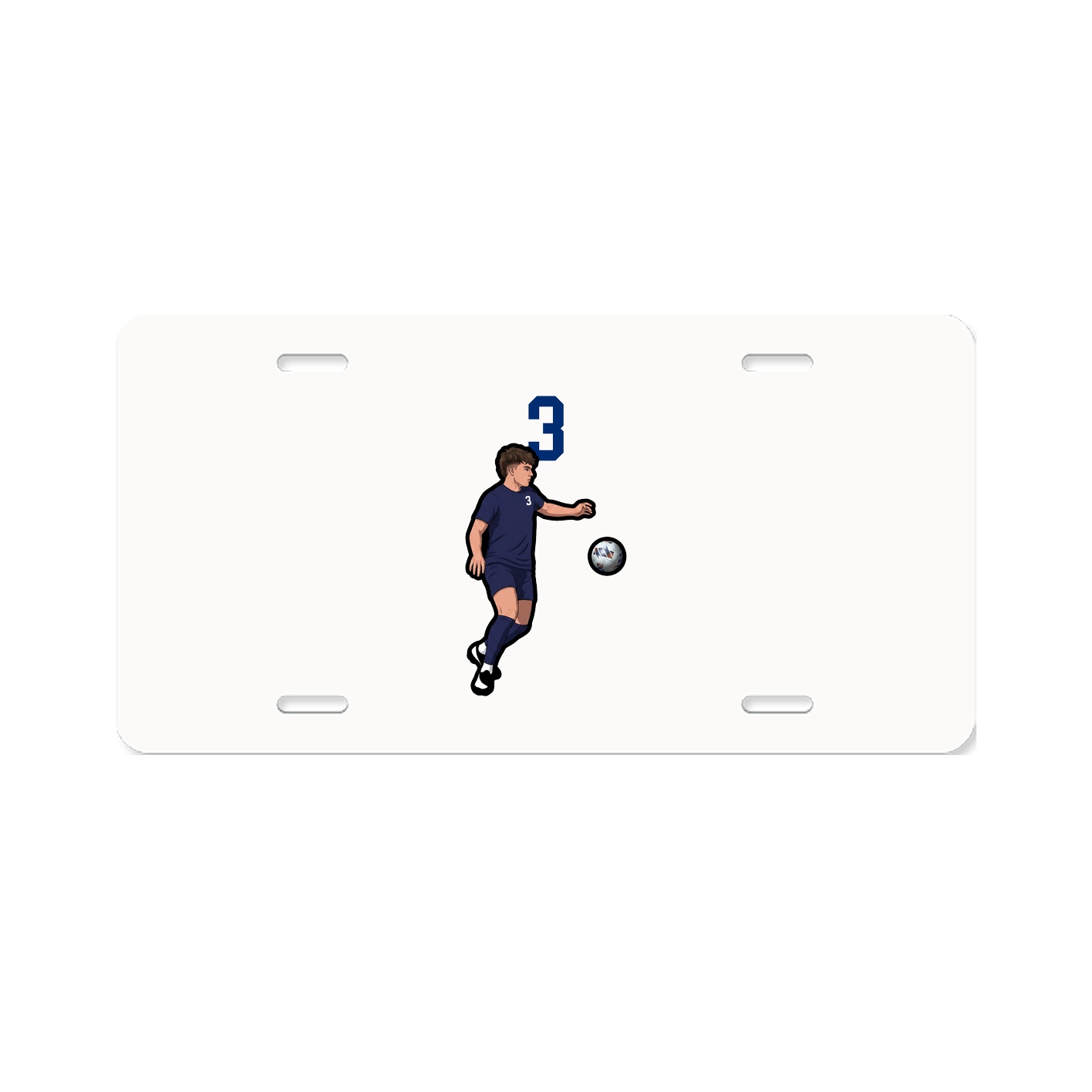 License Plate — Number Top in Classic