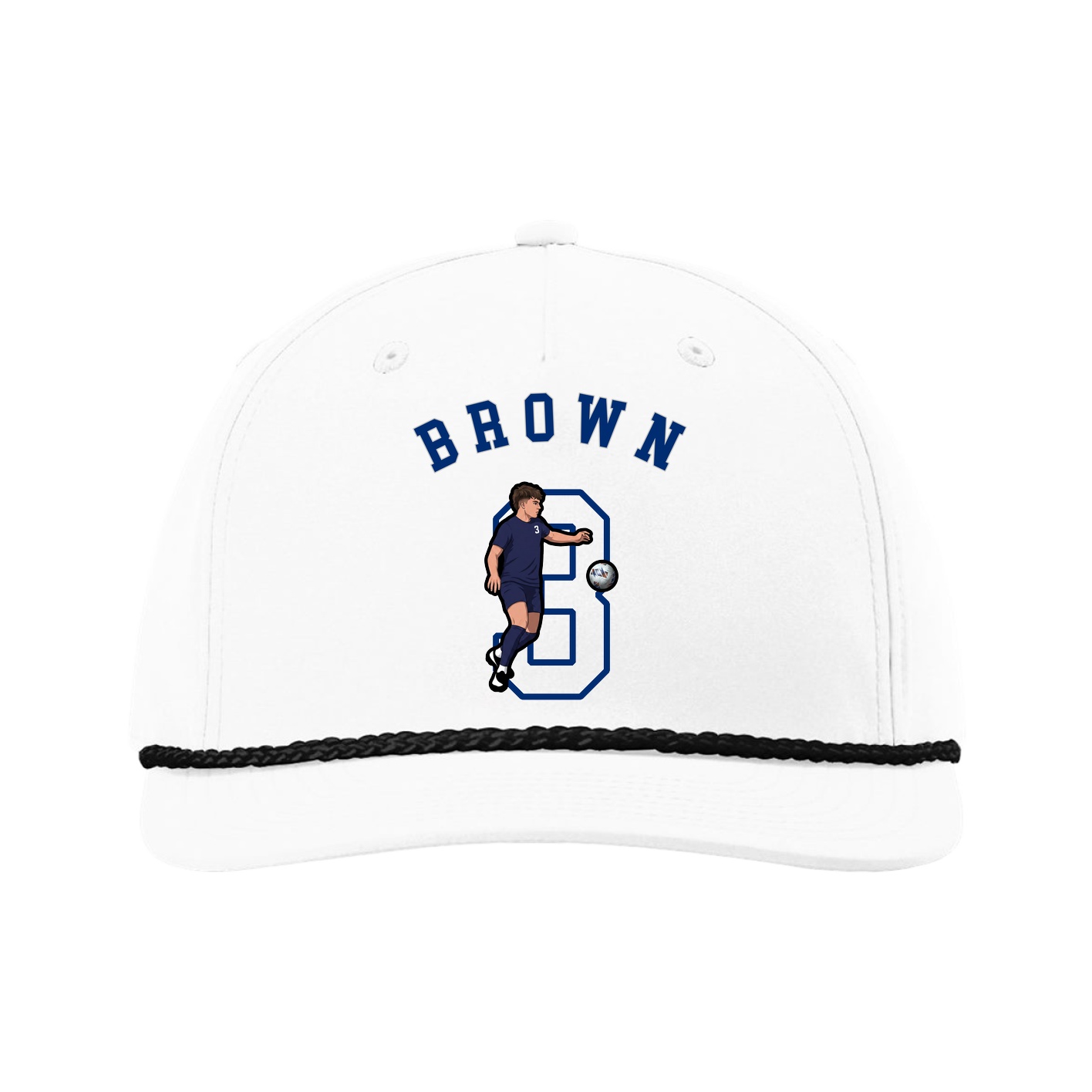 Five-Panel Classic Rope Cap — Shirsey Arch in White