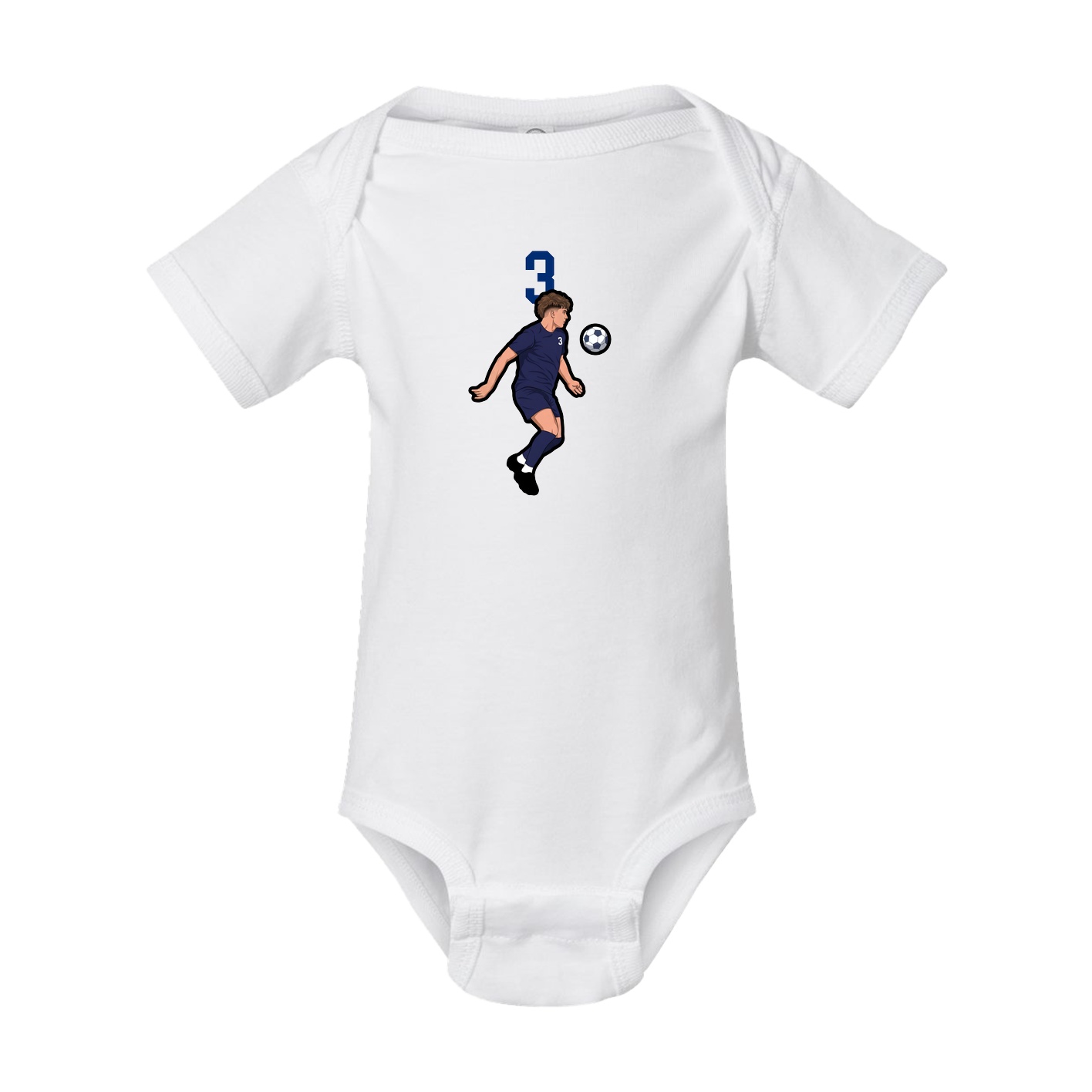 Baby Onesie — Number Top in White