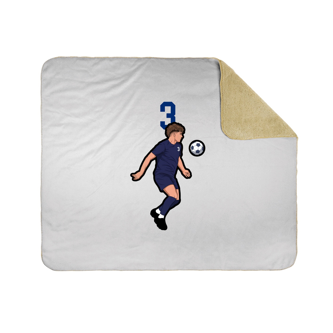Throw Blanket — Number Top in White