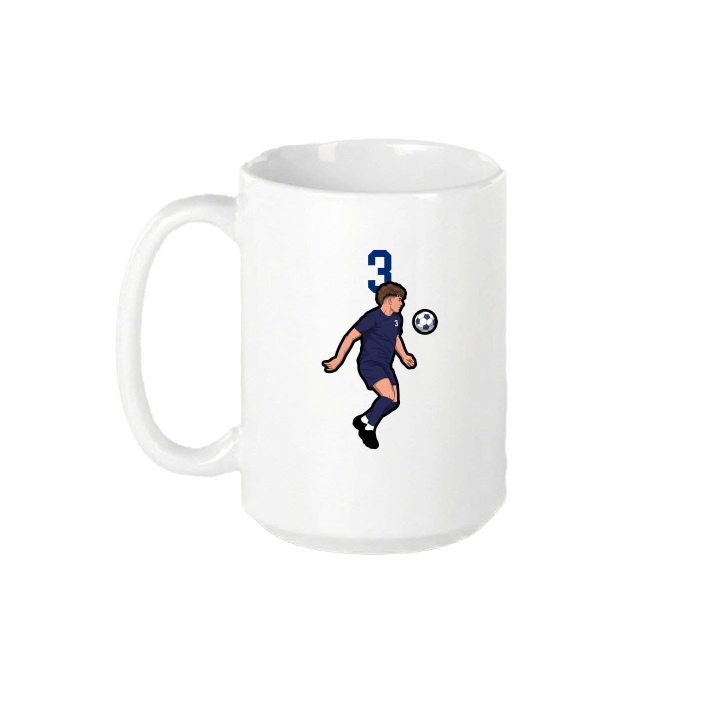 15oz Coffee Mug — Number Top in White