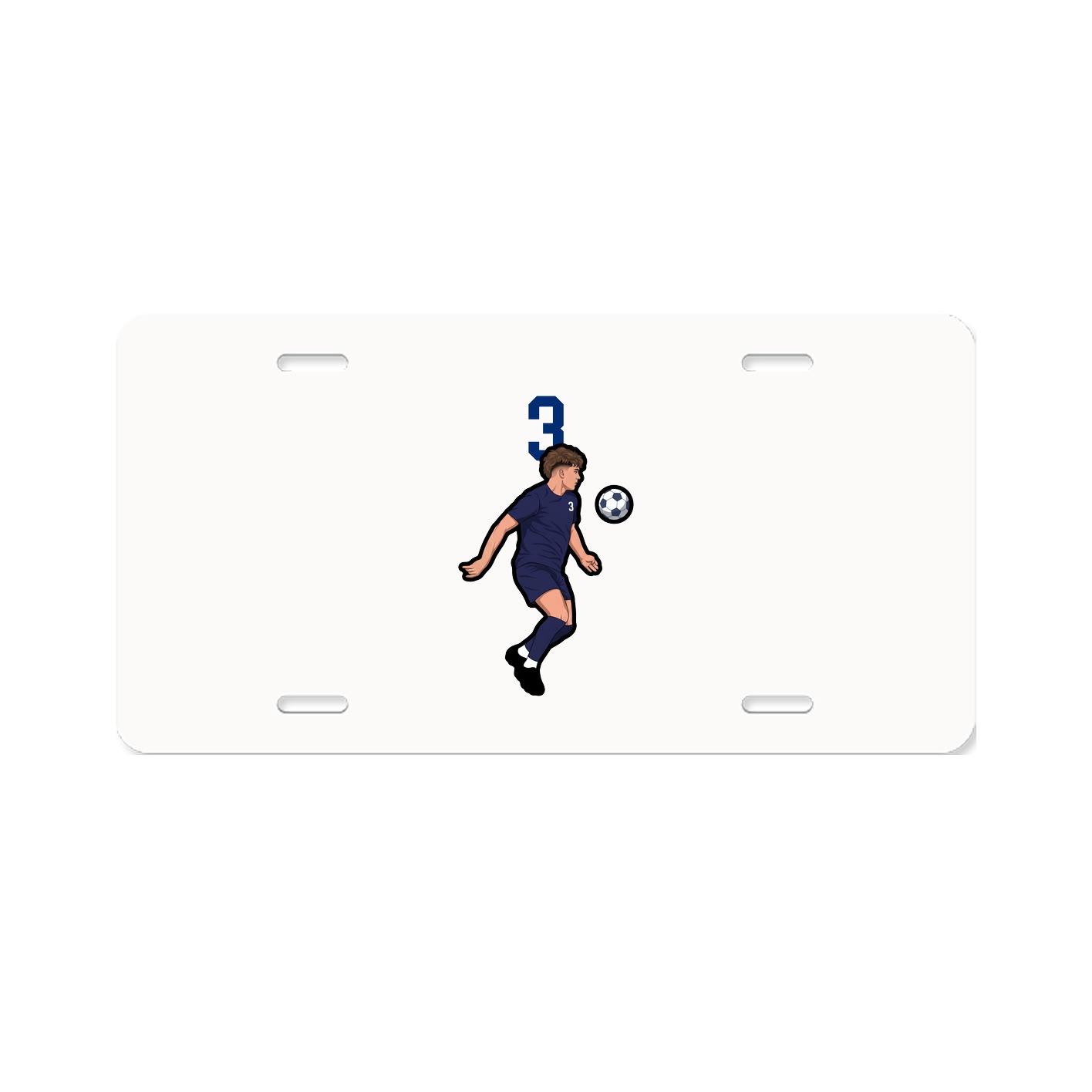 License Plate — Number Top in Classic