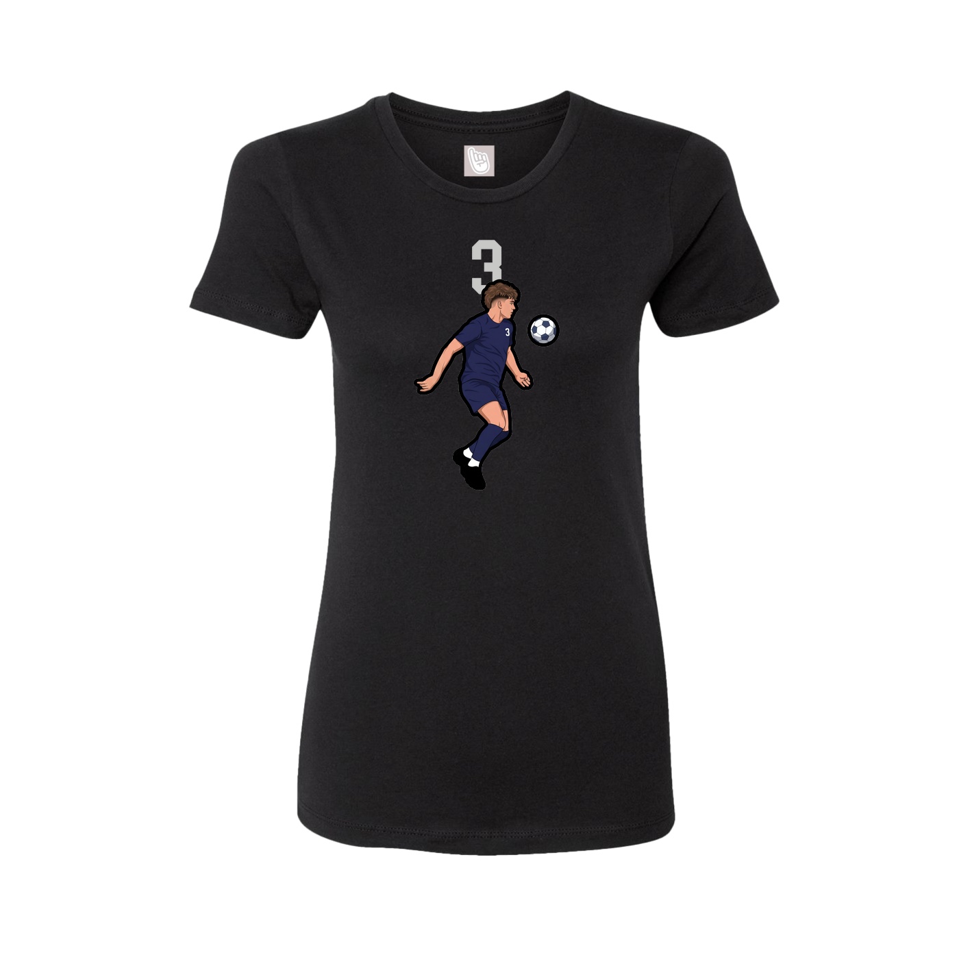 Womens Tee — Number Top in Black