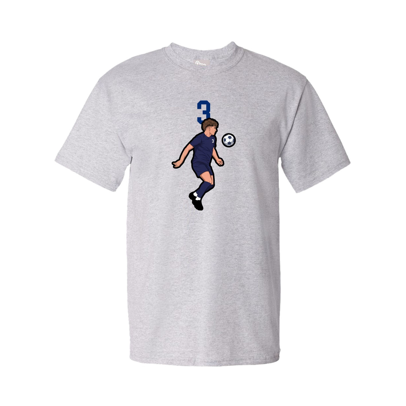 Youth Tee — Number Top in Grey
