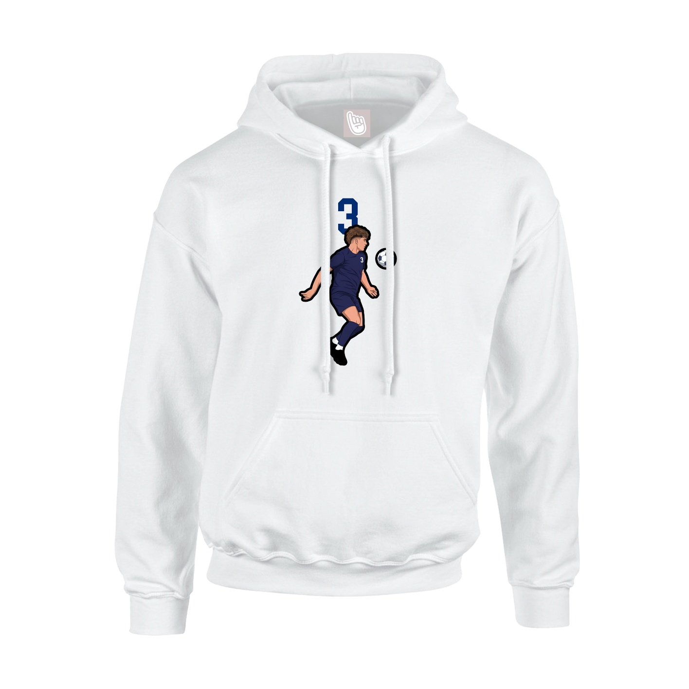 Hoodie — Number Top in White
