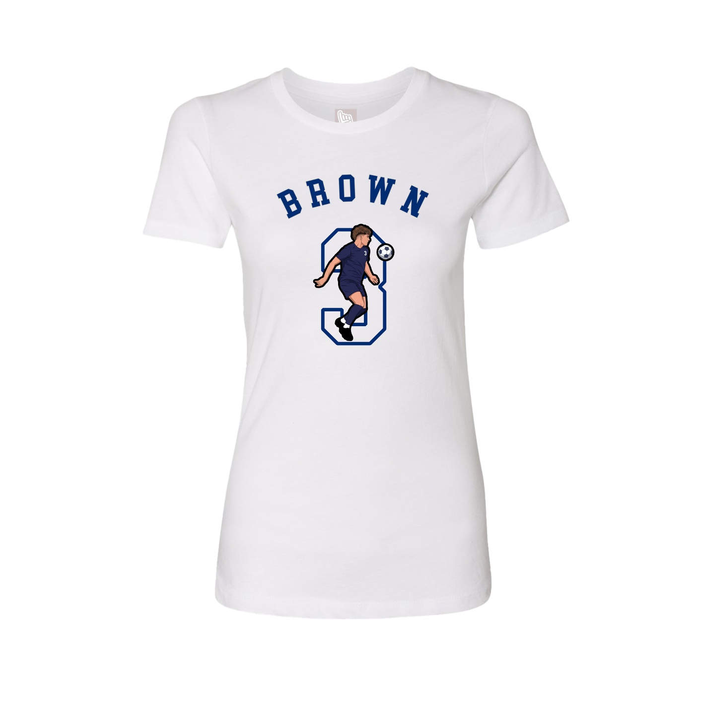 Fitted Women's Tee — Shirsey Arch in White