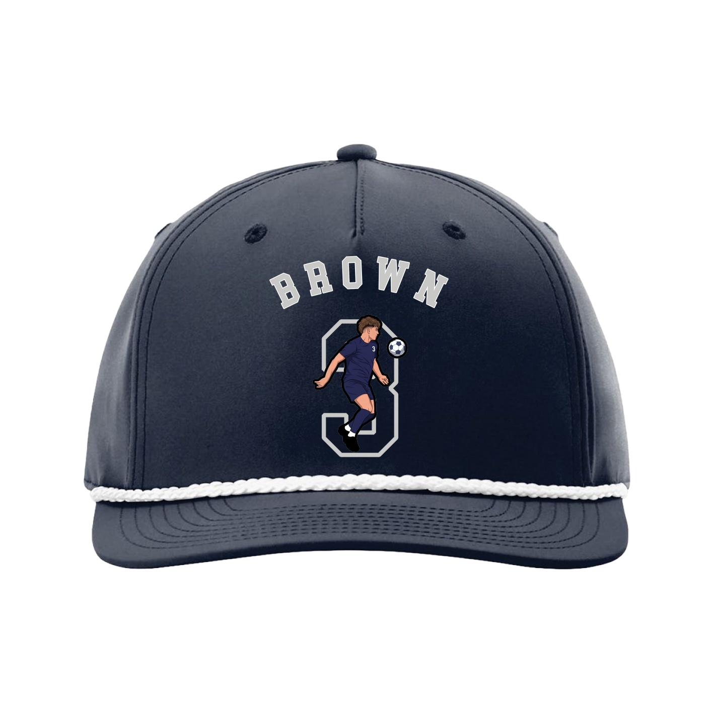 Five-Panel Classic Rope Cap — Shirsey Arch in Navy