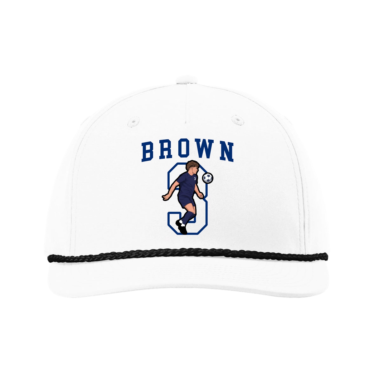 Five-Panel Classic Rope Cap — Shirsey in White
