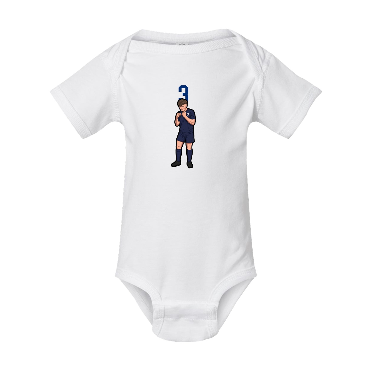 Baby Onesie — Number Top in White