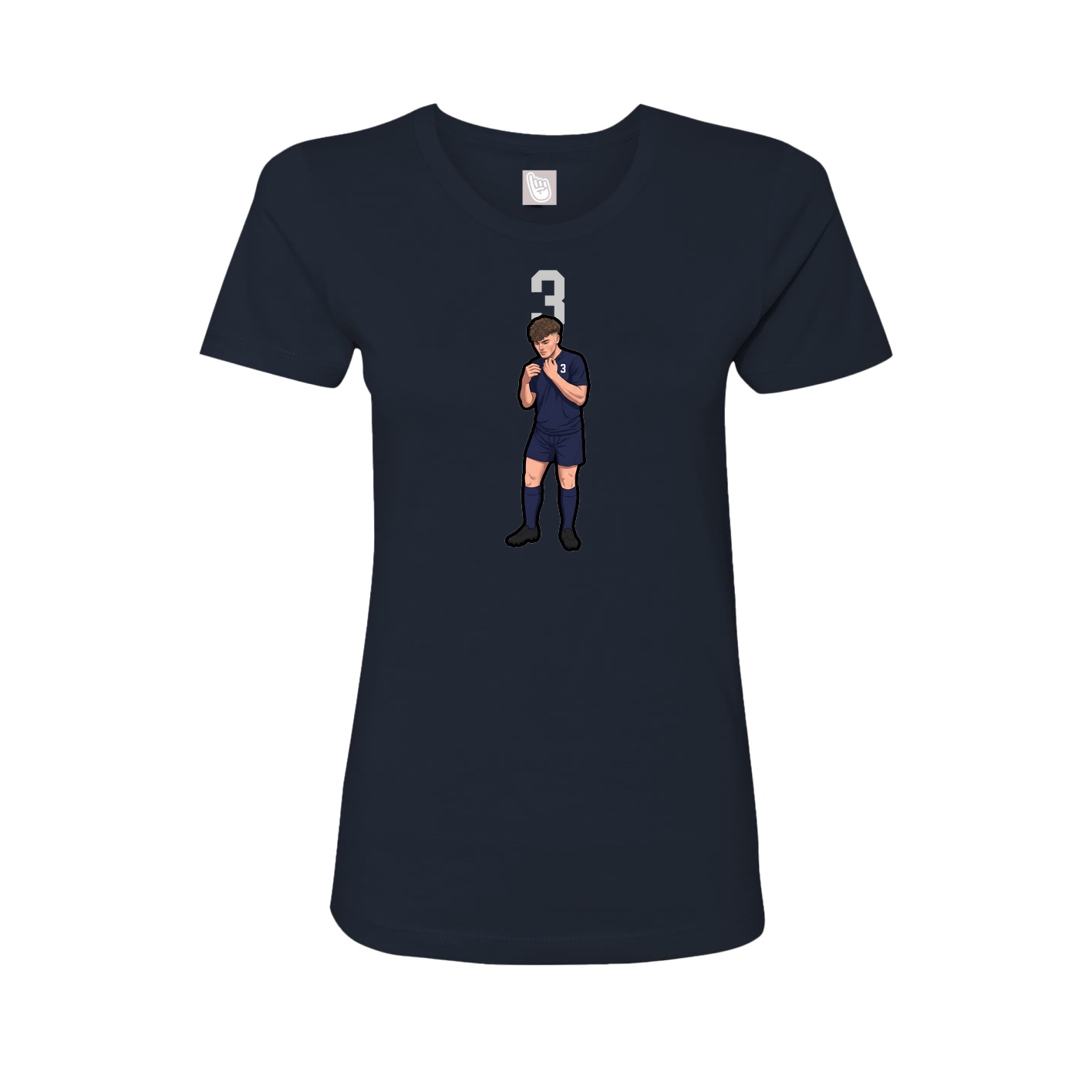 Womens Tee — Number Top in Navy