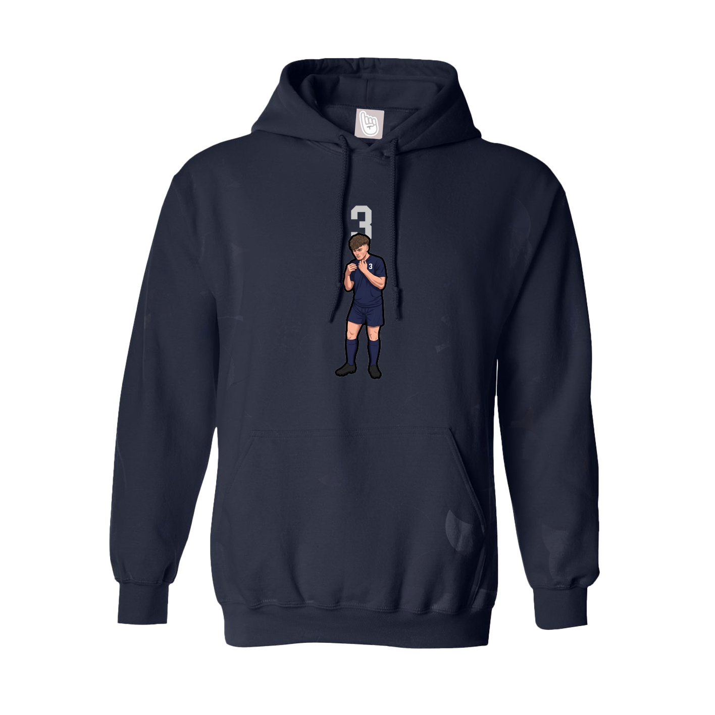Hoodie — Number Top in Navy