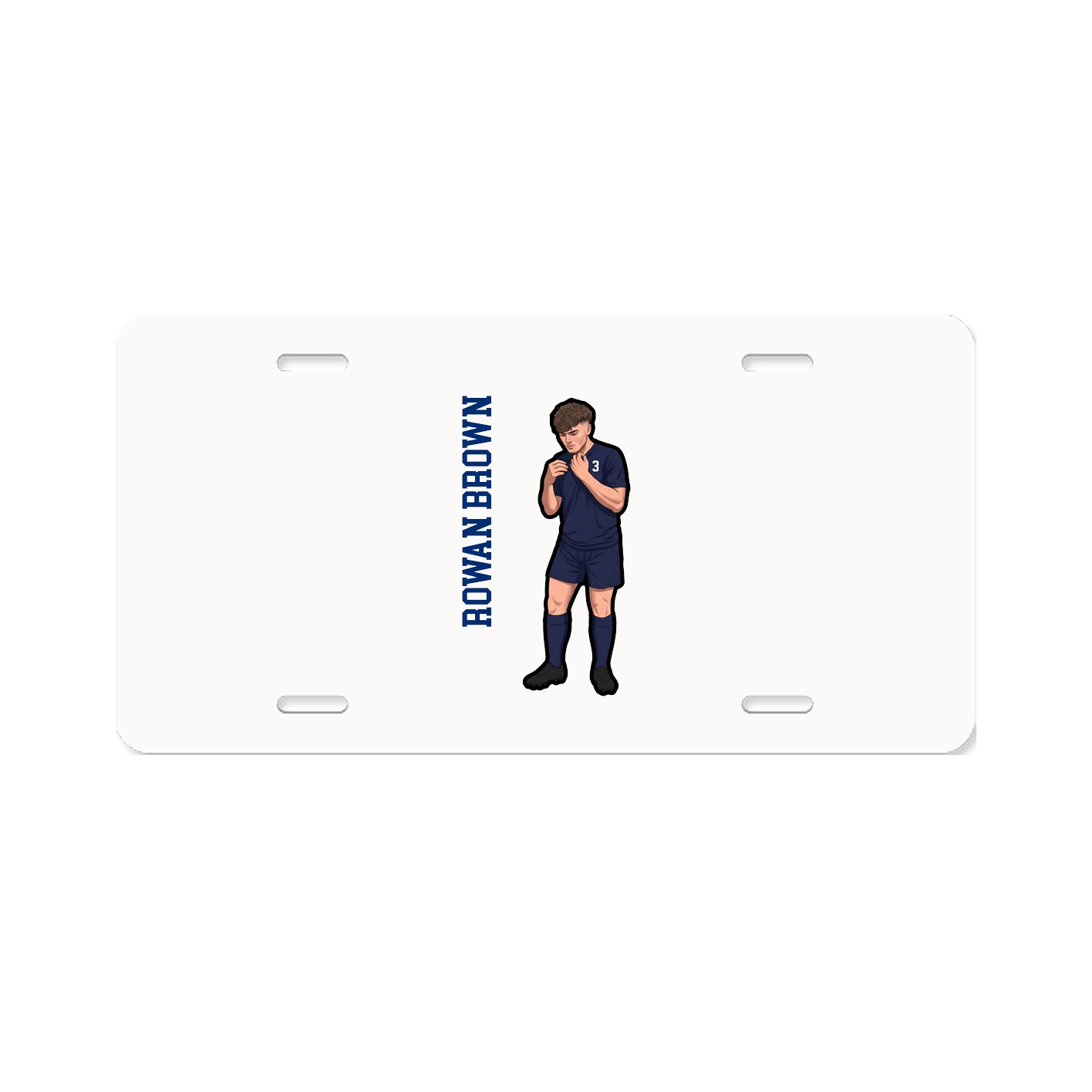 License Plate — Name Vertical in Classic