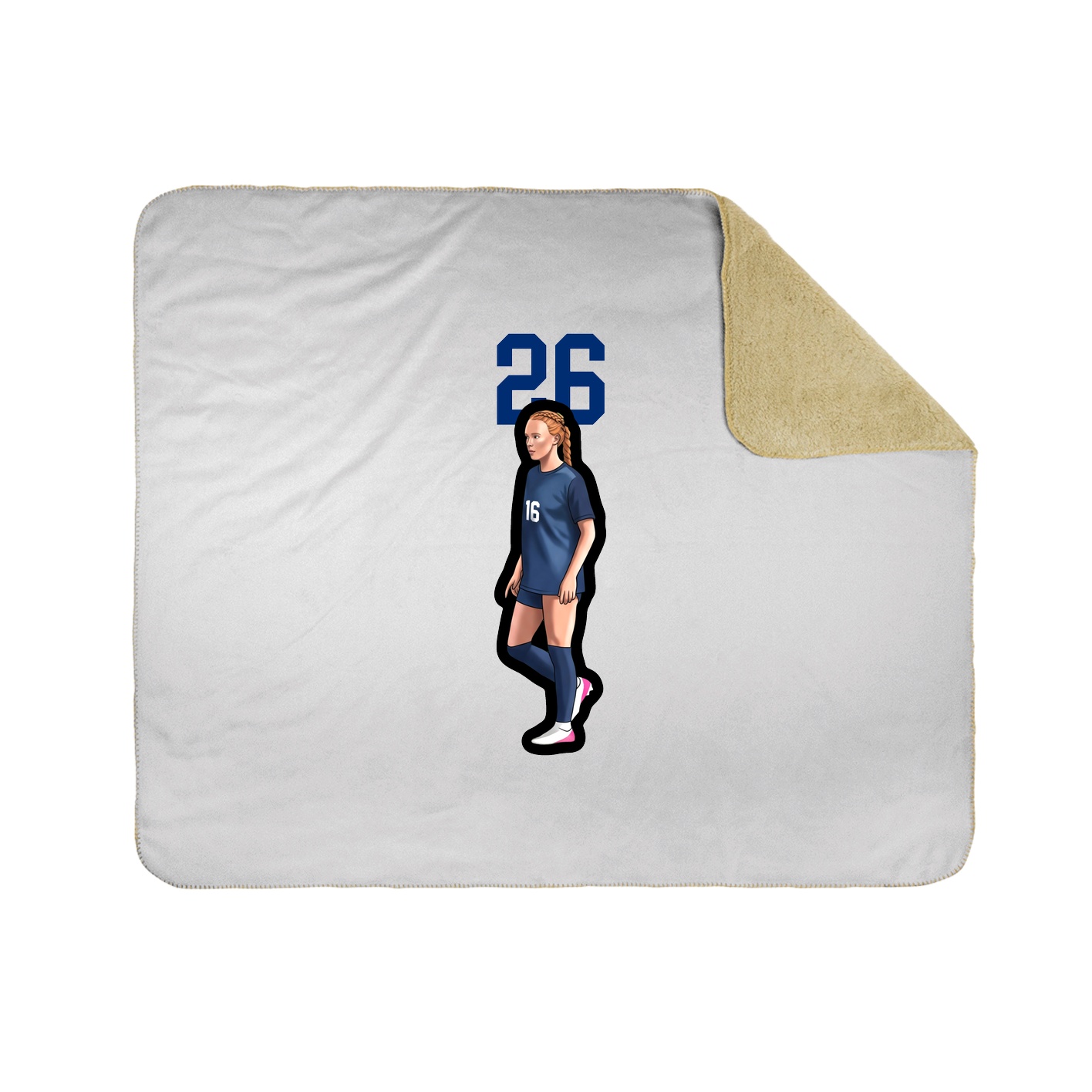 Throw Blanket — Number Top in White