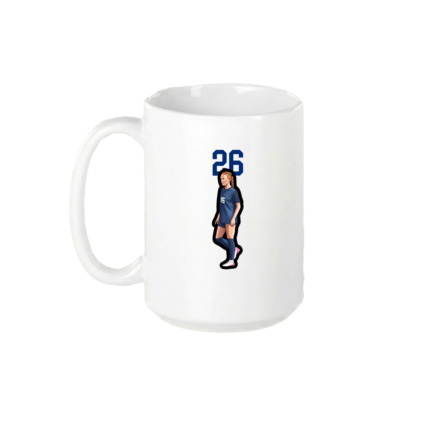 15oz Coffee Mug — Number Top in White