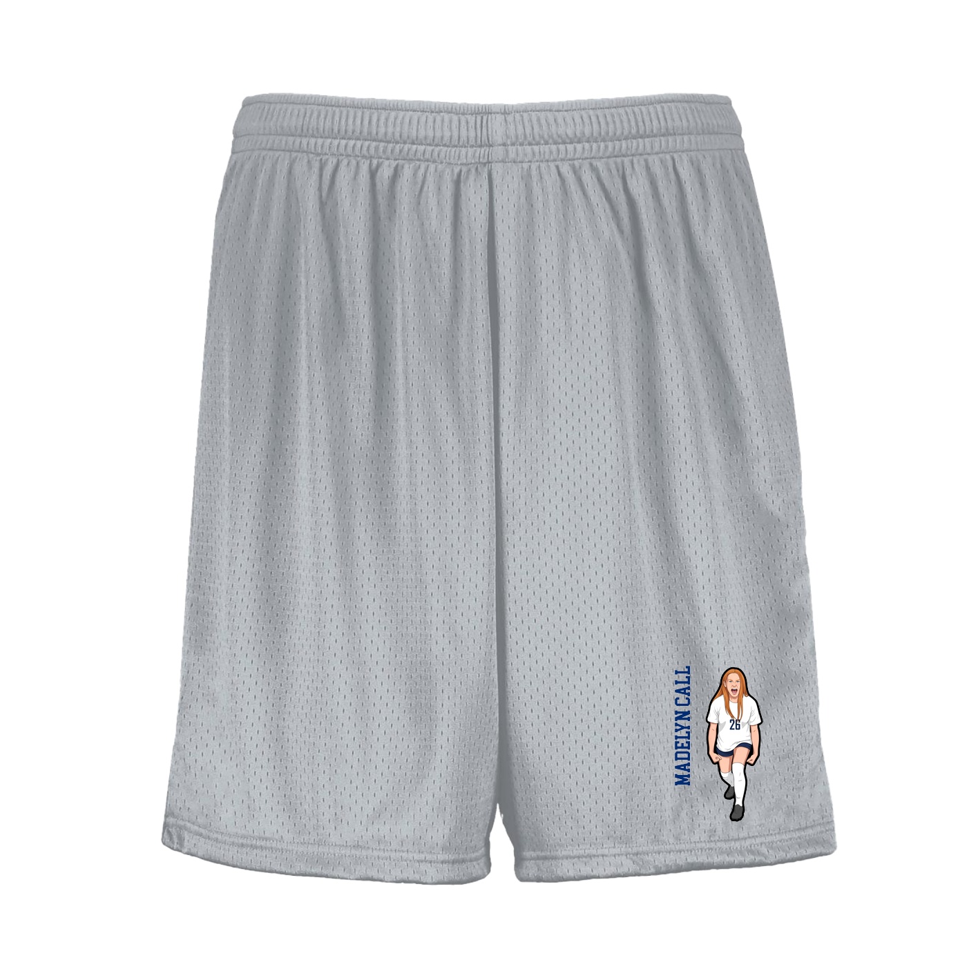 Shorts — Name Vertical in Silver
