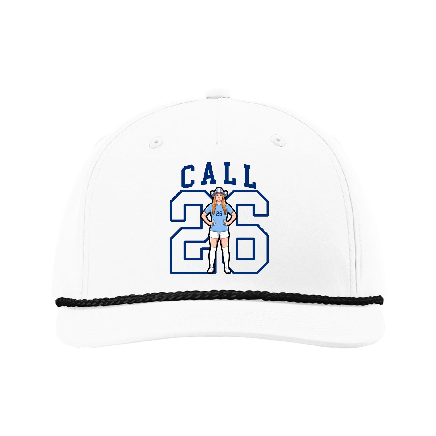 Five-Panel Classic Rope Cap — Shirsey in White