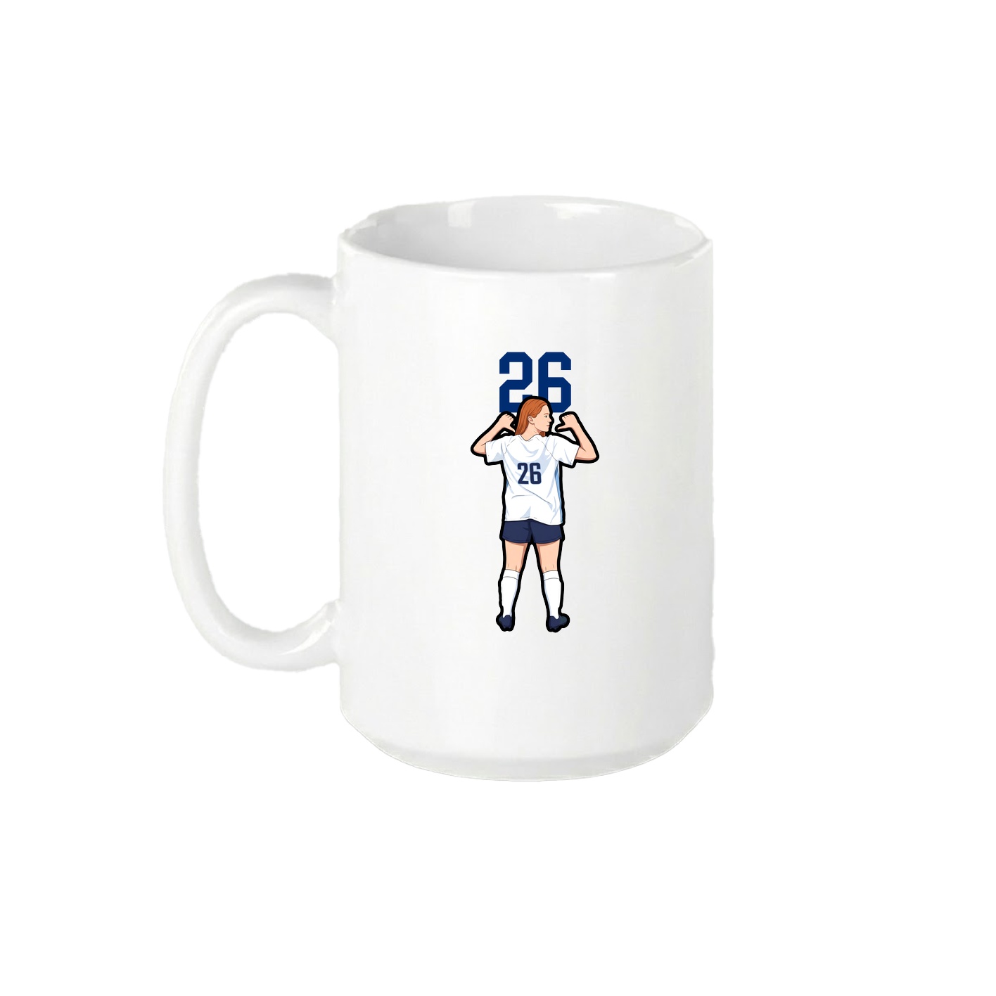 15oz Coffee Mug — Number Top in White