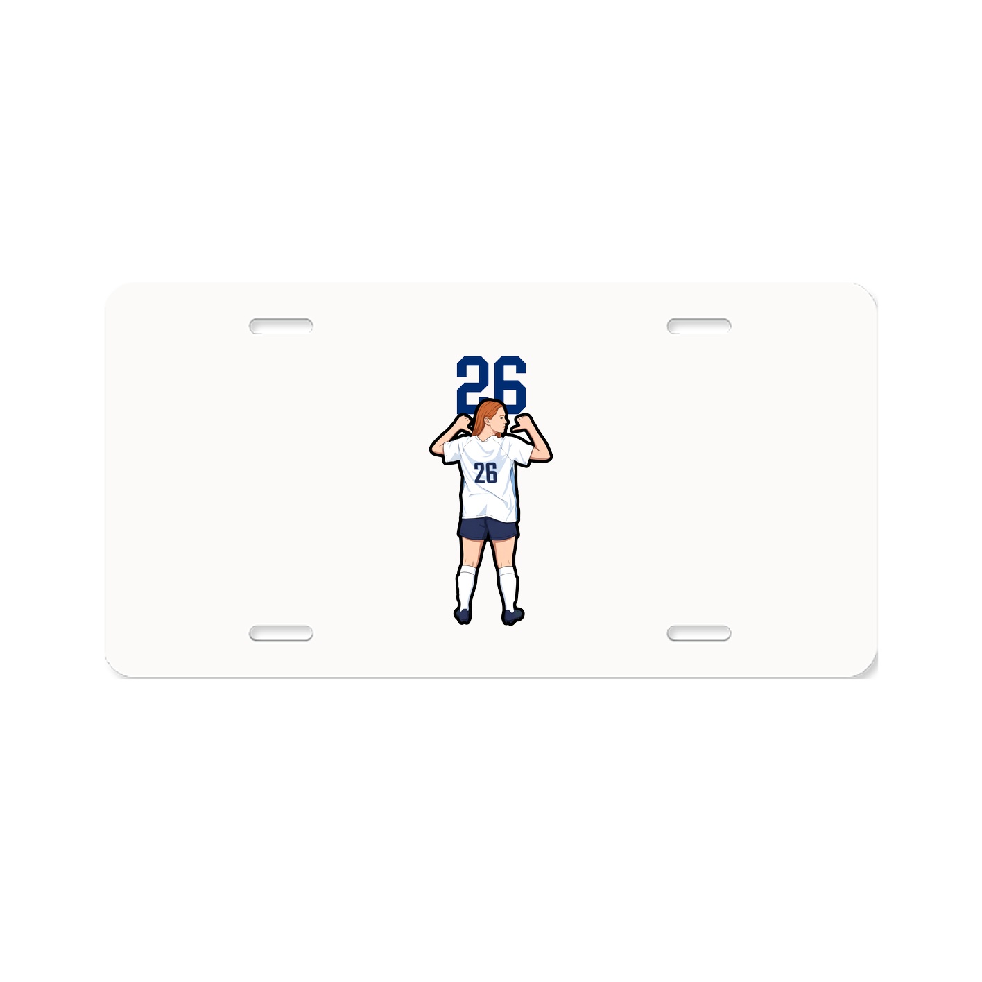 License Plate — Number Top in Classic