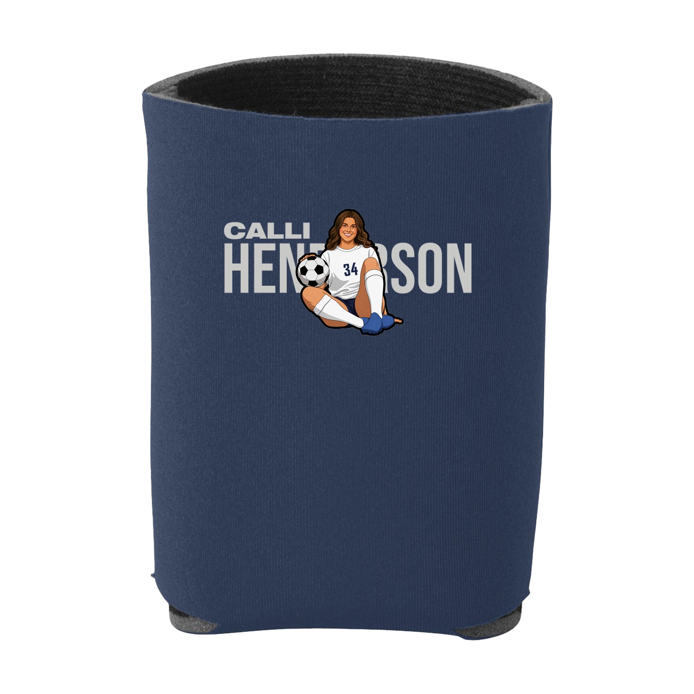 Can Holder — Player Name in Navy