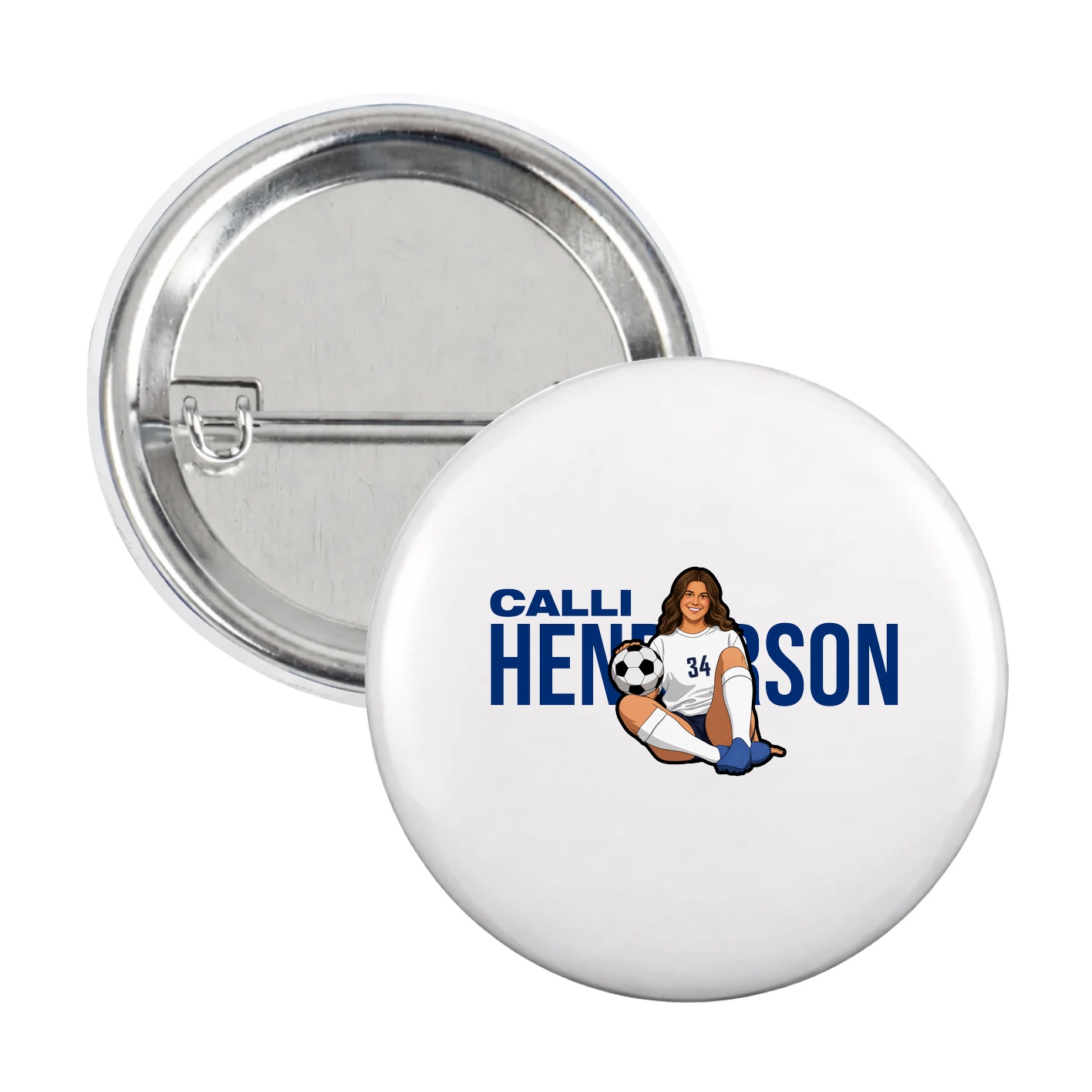 Game Day Button — Player Name in White