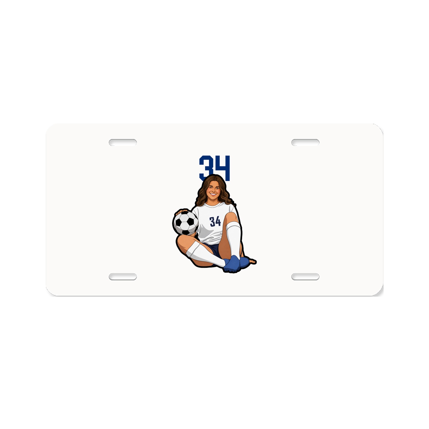 License Plate — Number Top in Classic