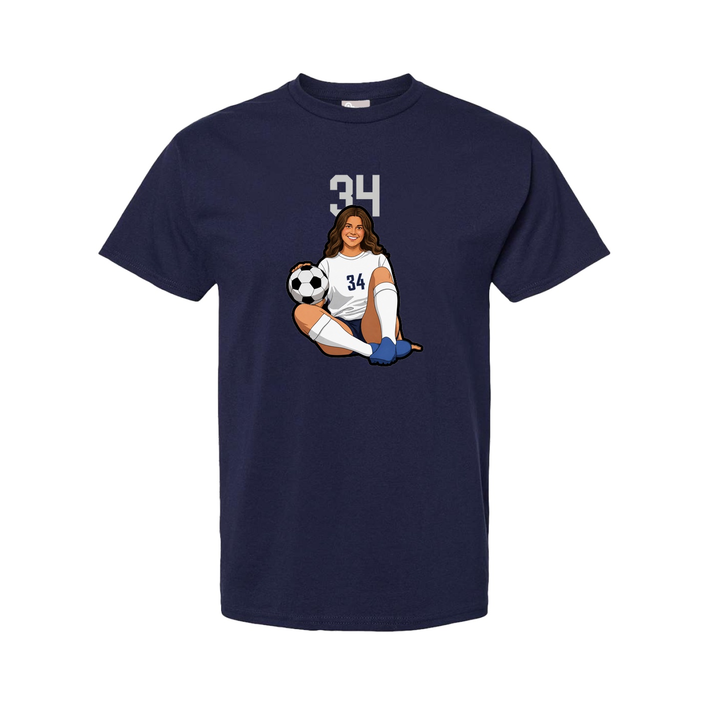 Tee — Number Top in Navy
