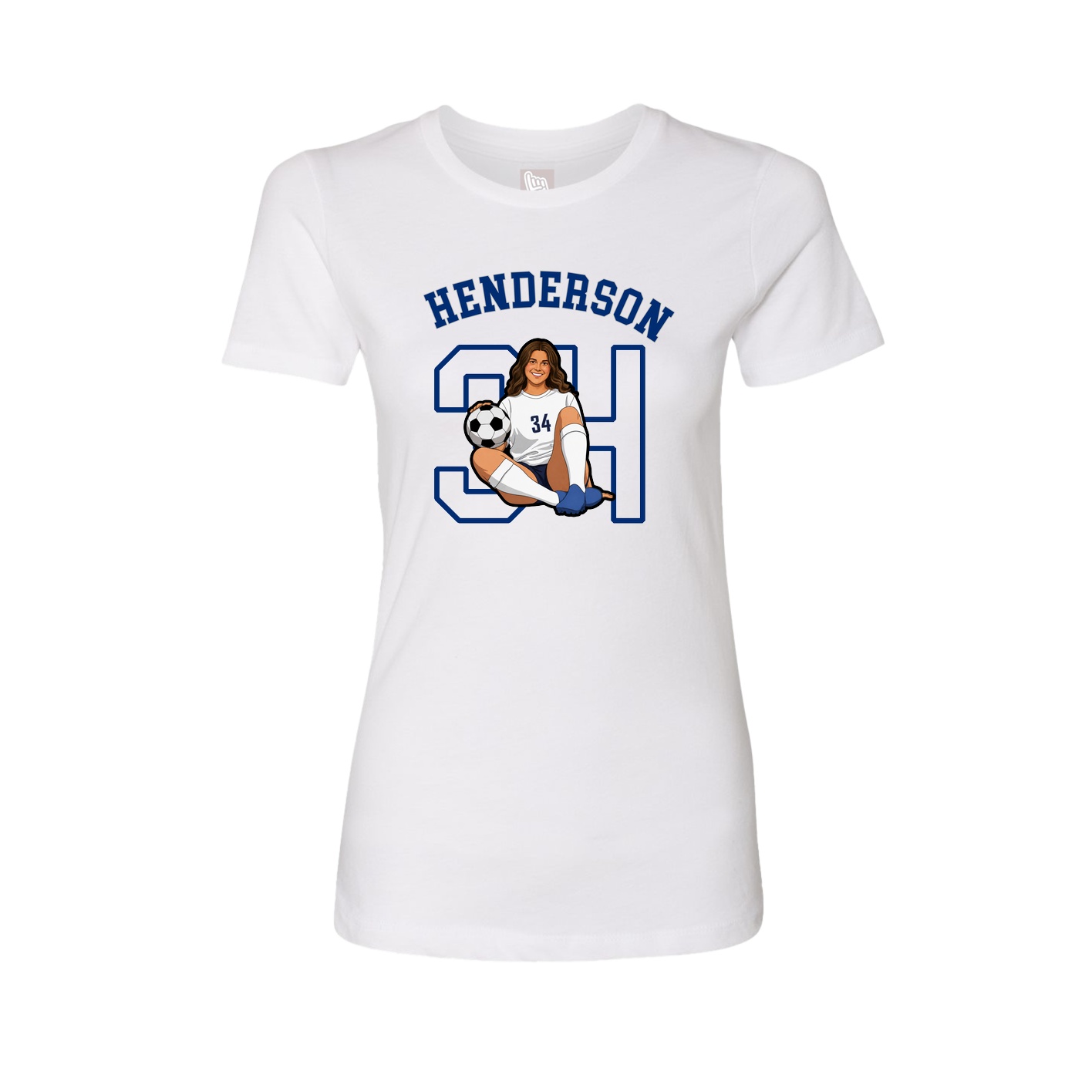 Fitted Women's Tee — Shirsey Arch in White