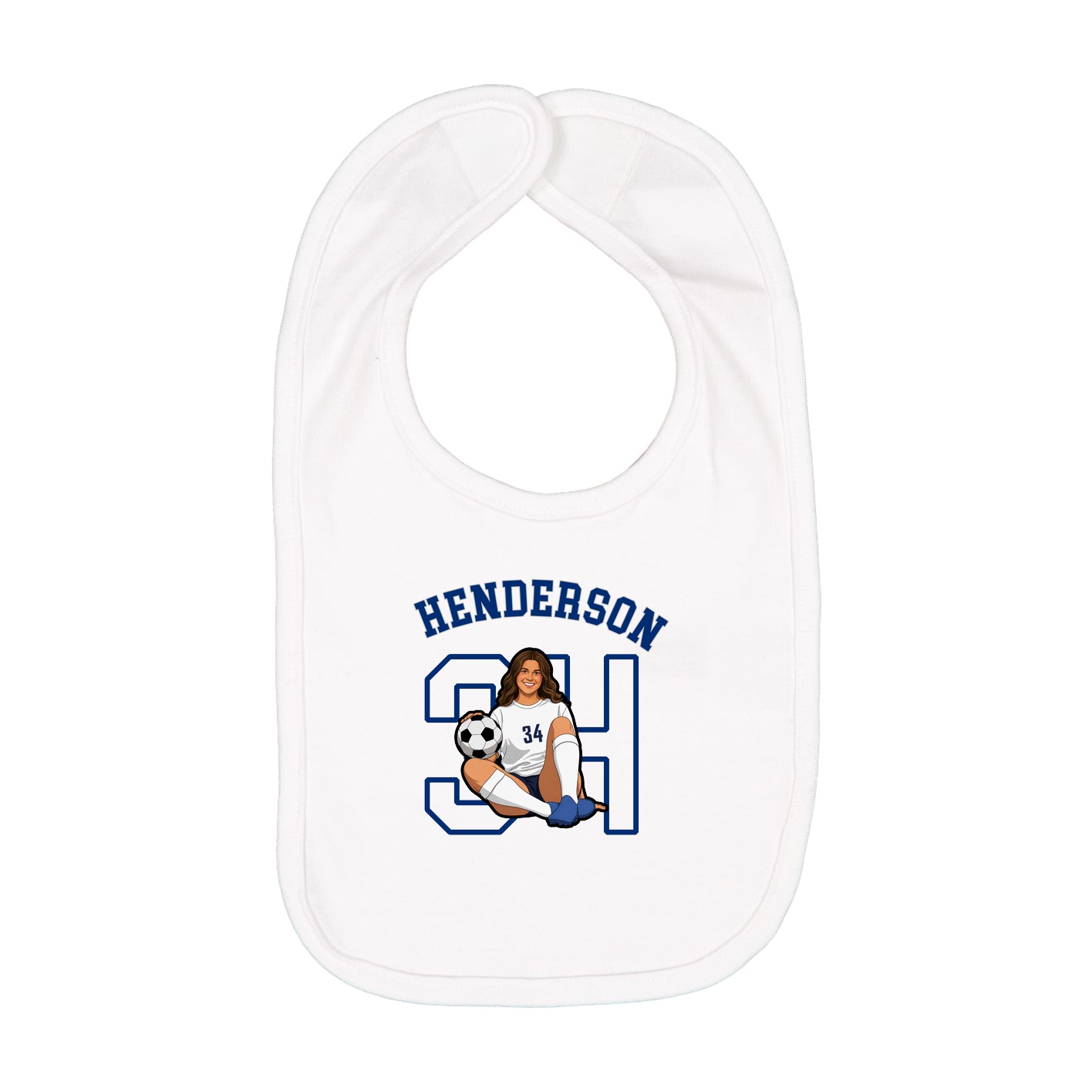 Infant Bib — Shirsey Arch in White
