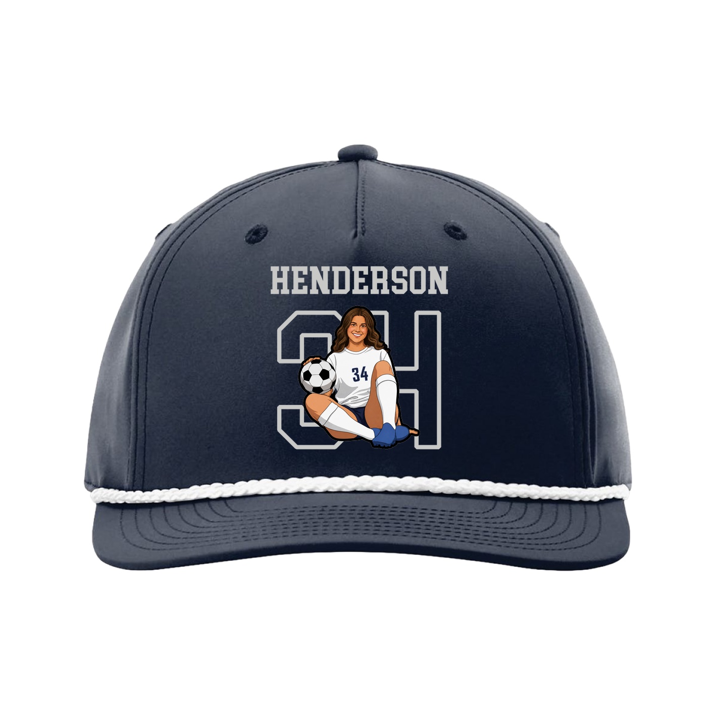 Five-Panel Classic Rope Cap — Shirsey in Navy