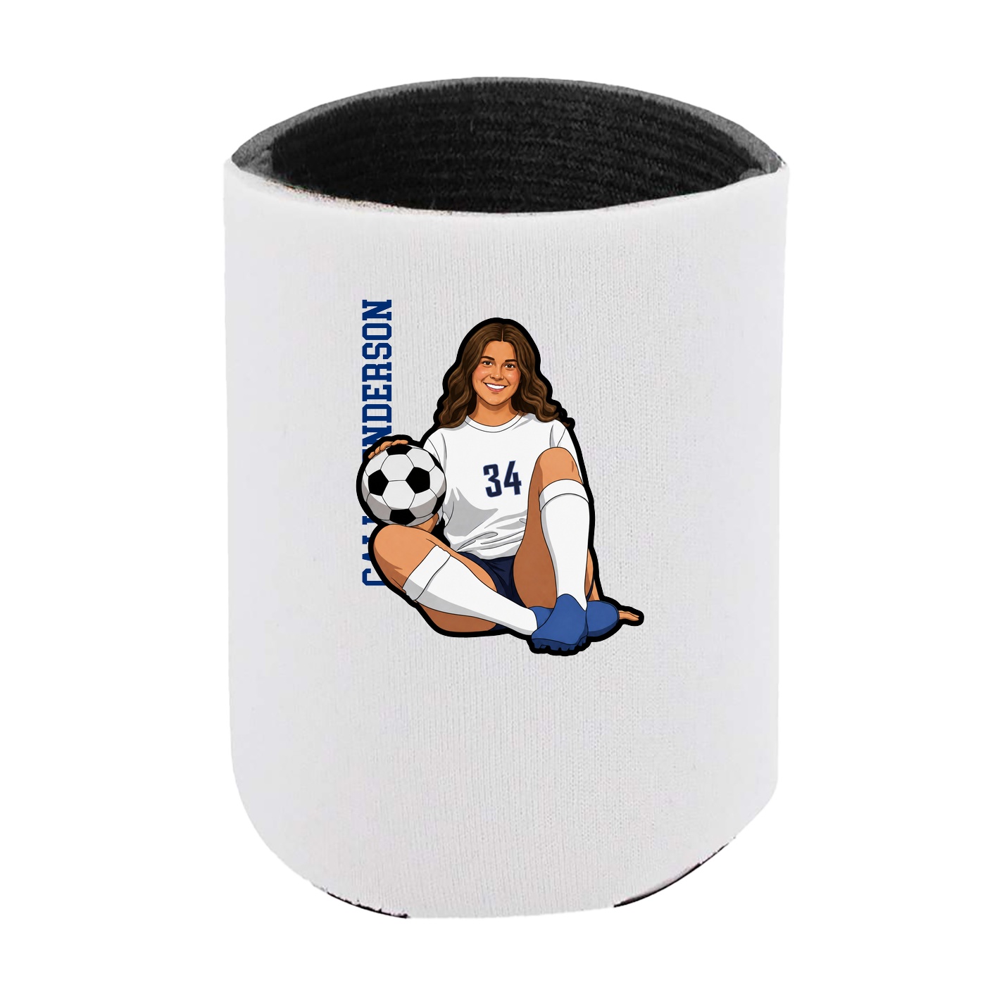 Can Holder — Name Vertical in White