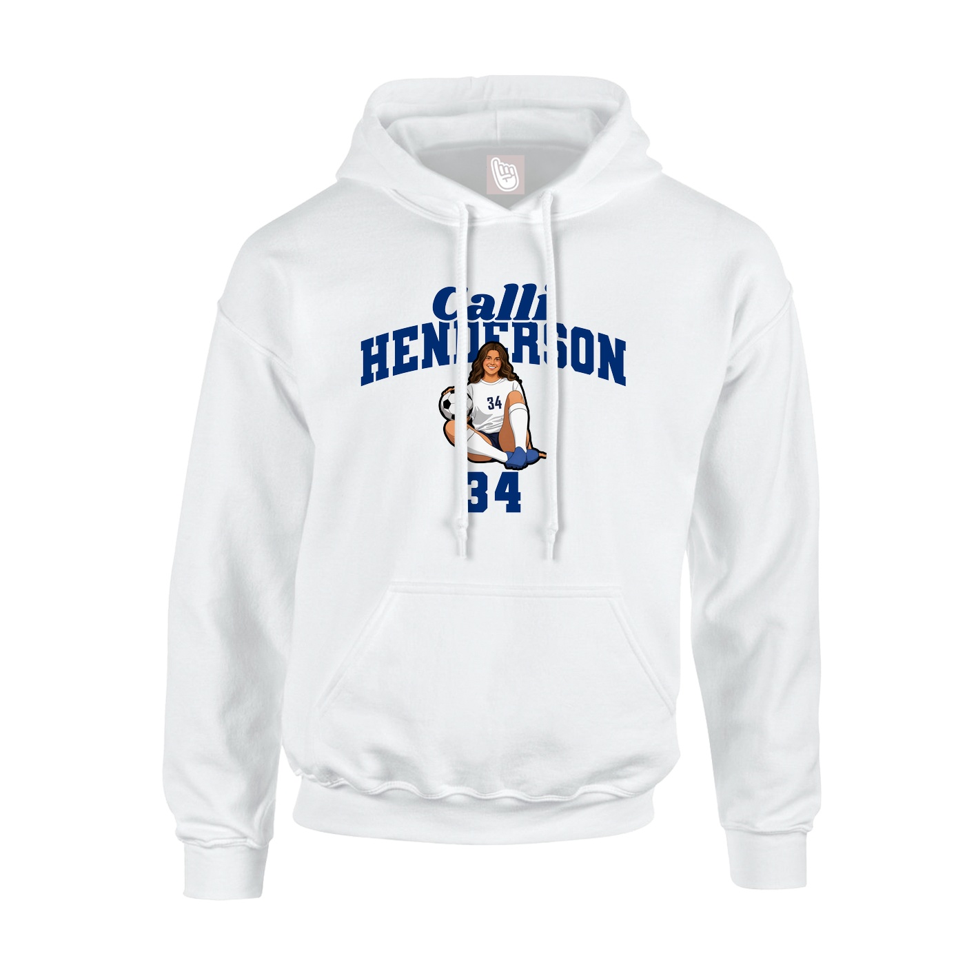 Youth Hoodie — Signature Arch in White