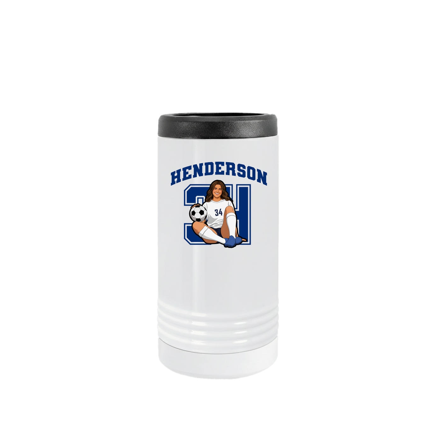 Slim Beverage Holder — Number in White