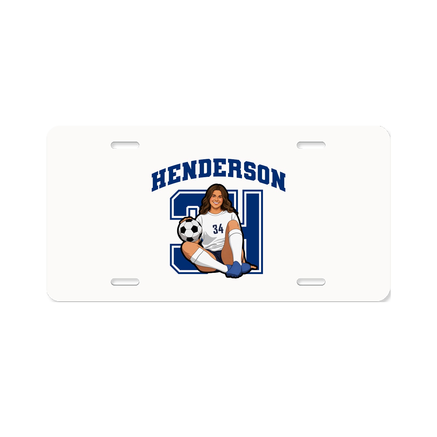 License Plate — Number in Classic