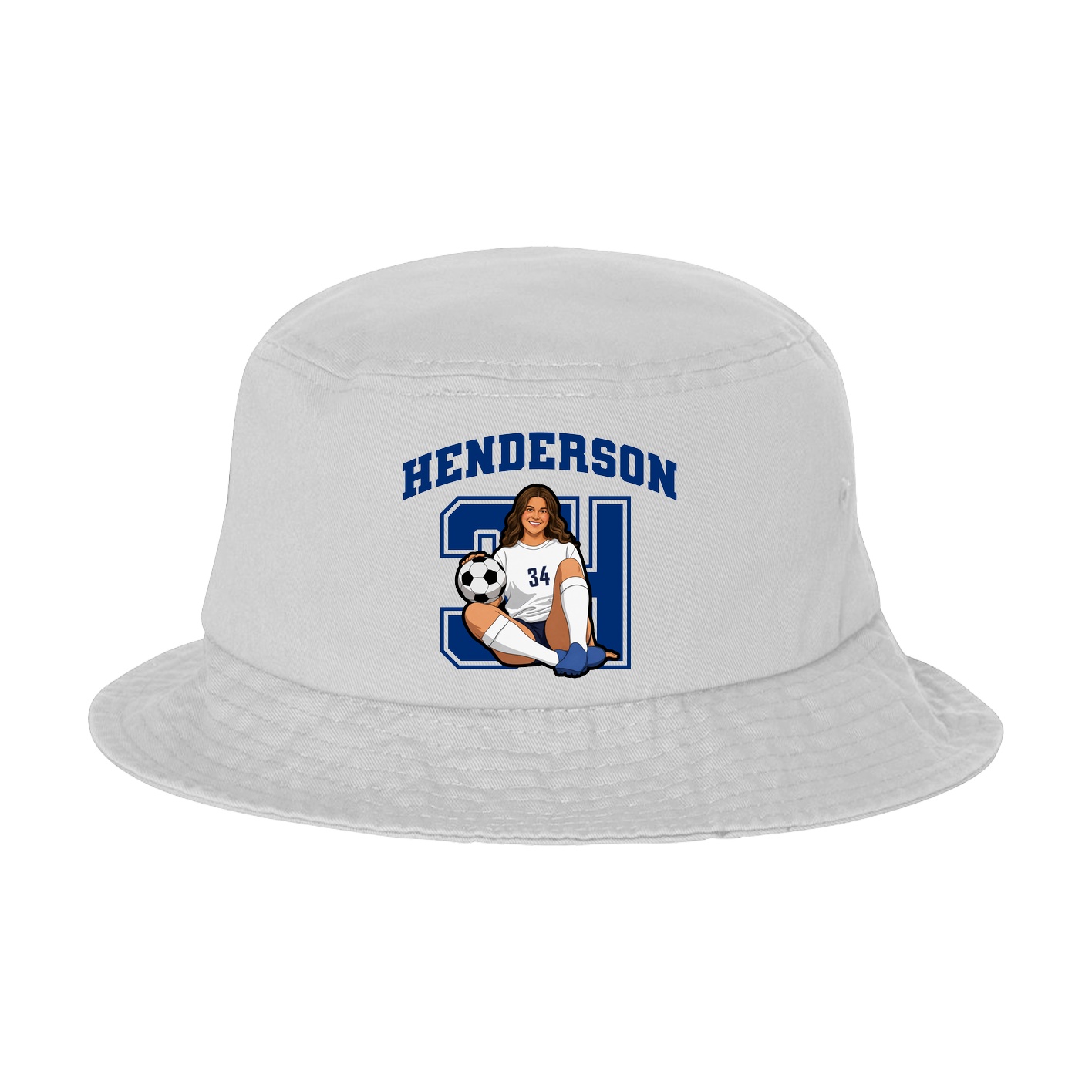Bucket Cap — Number in White