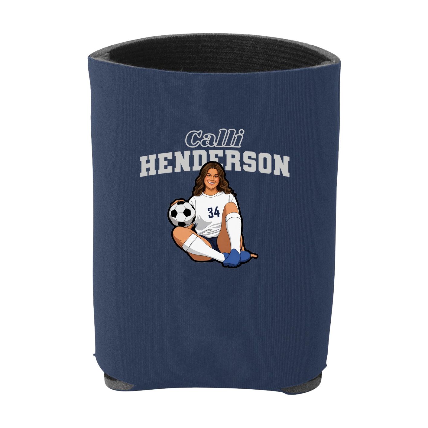 Can Holder — Name Arch in Navy