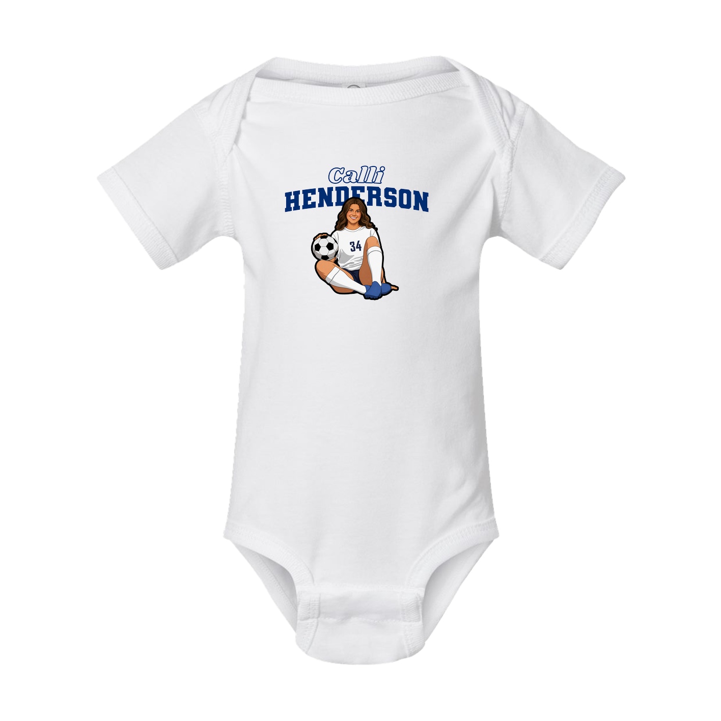Baby Onesie — Name Arch in White