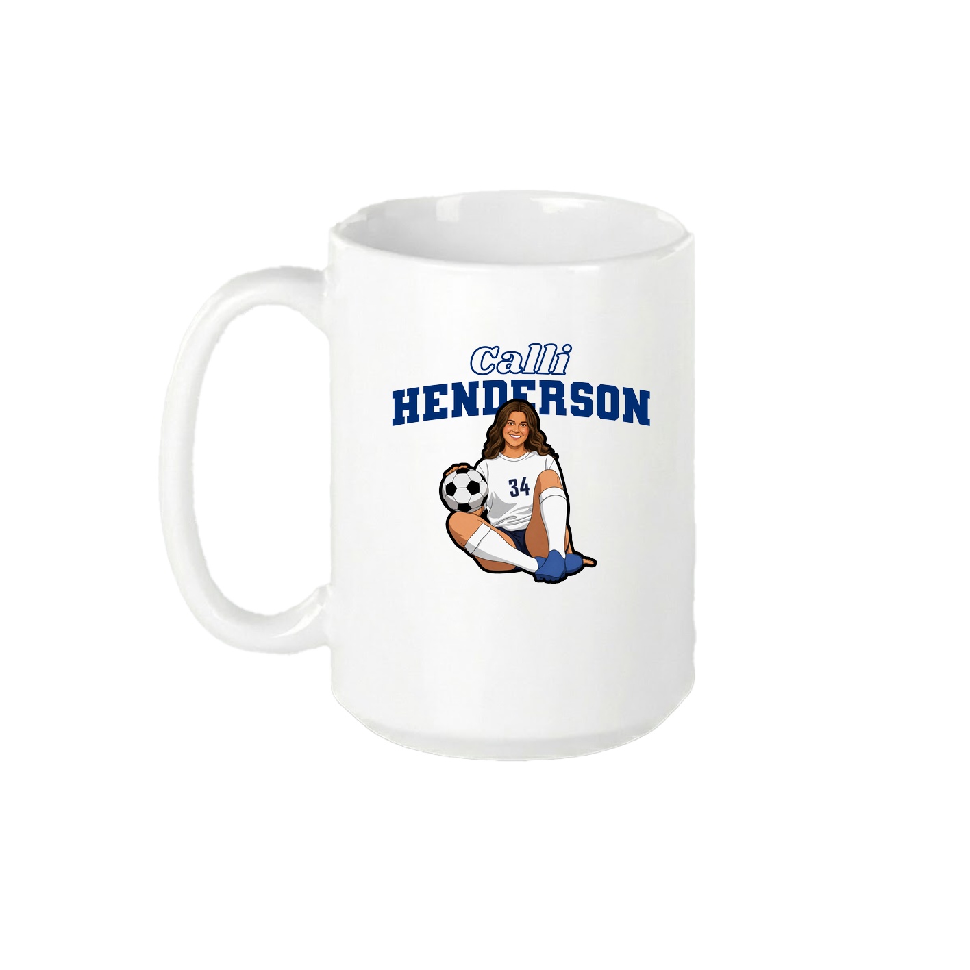15oz Coffee Mug — Name Arch in White