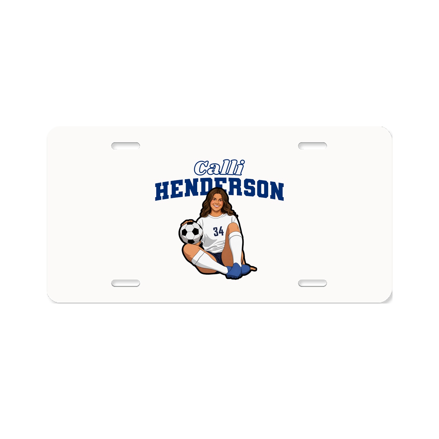 License Plate — Name Arch in Classic