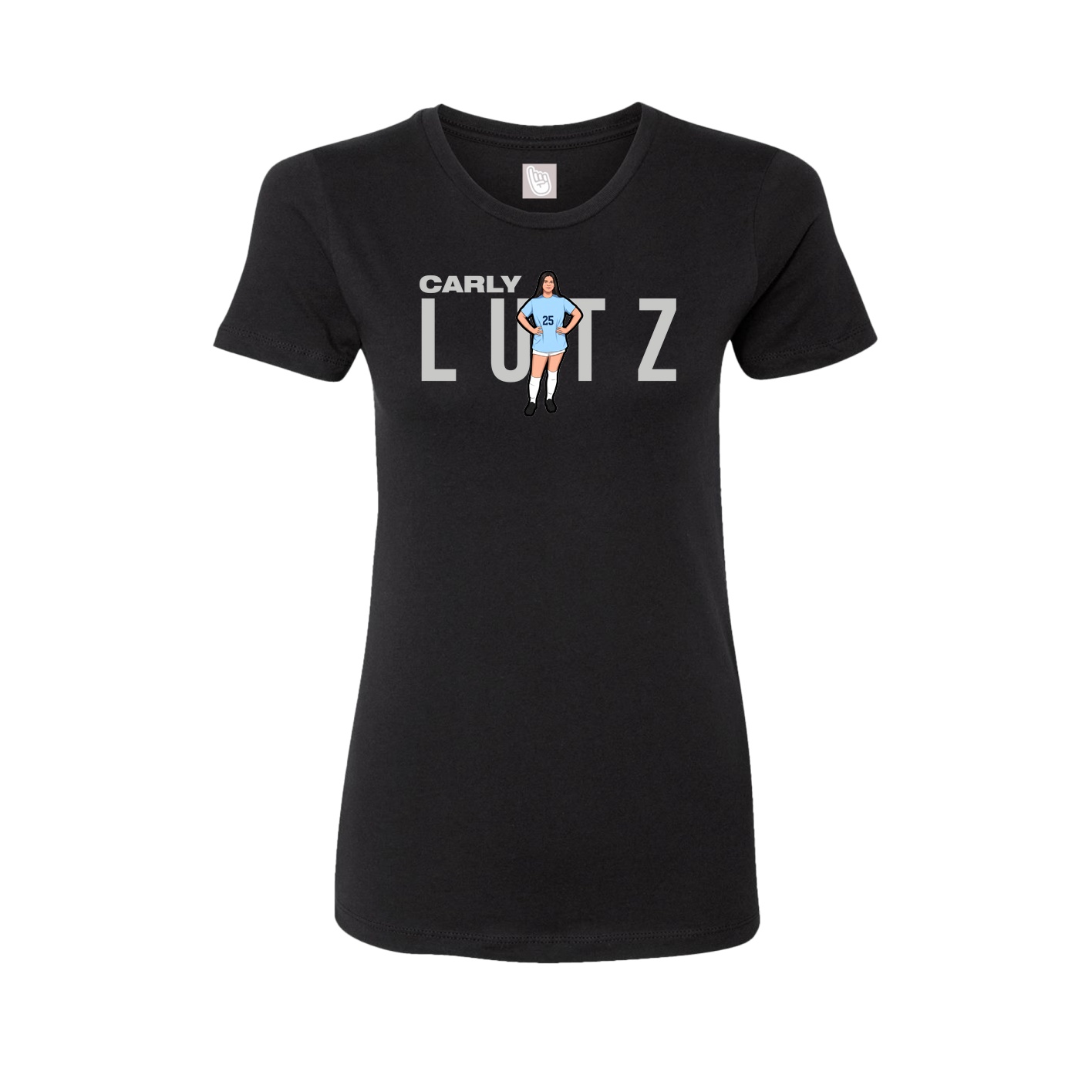 Fitted Women's Tee — Player Name in Black