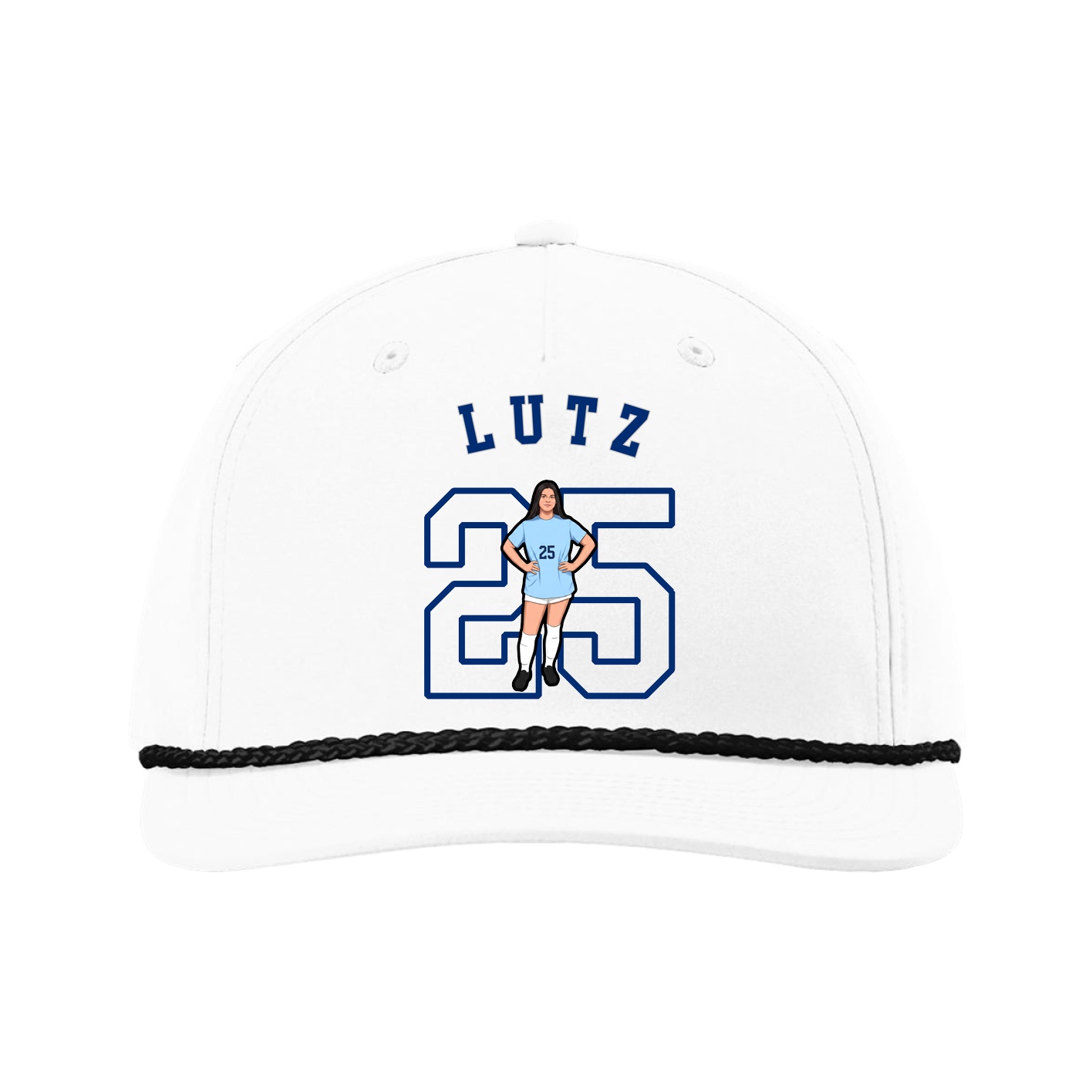 Five-Panel Classic Rope Cap — Shirsey Arch in White