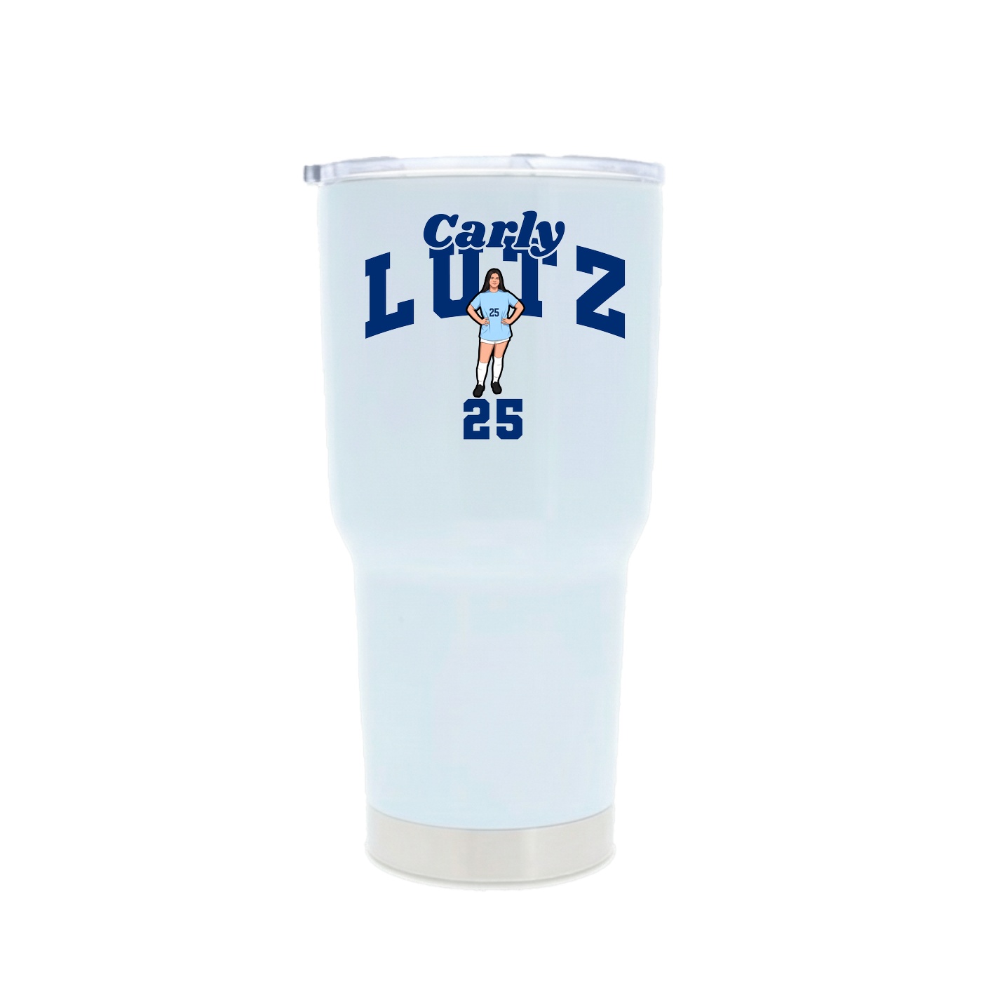 30oz Stainless Steel Tumbler — Signature Arch in White