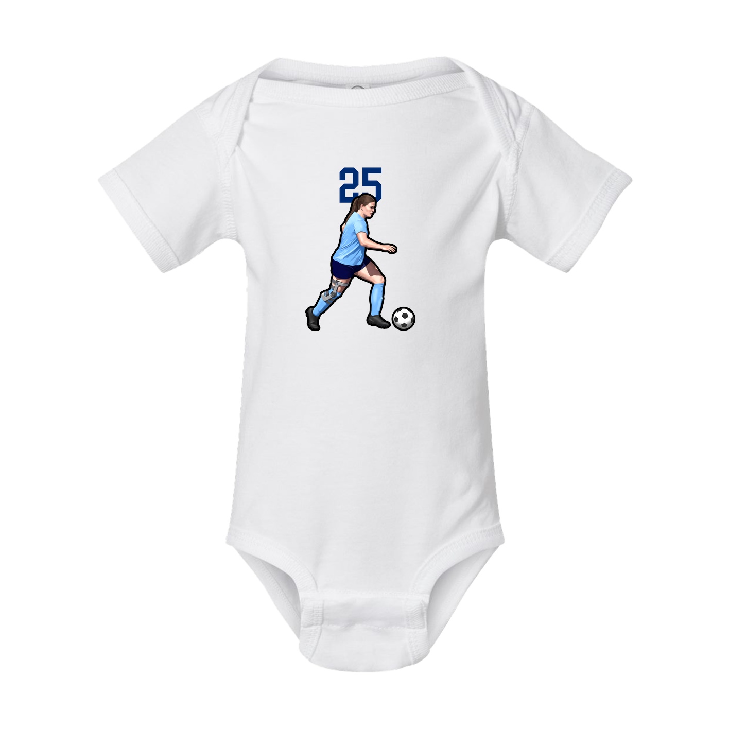 Baby Onesie — Number Top in White