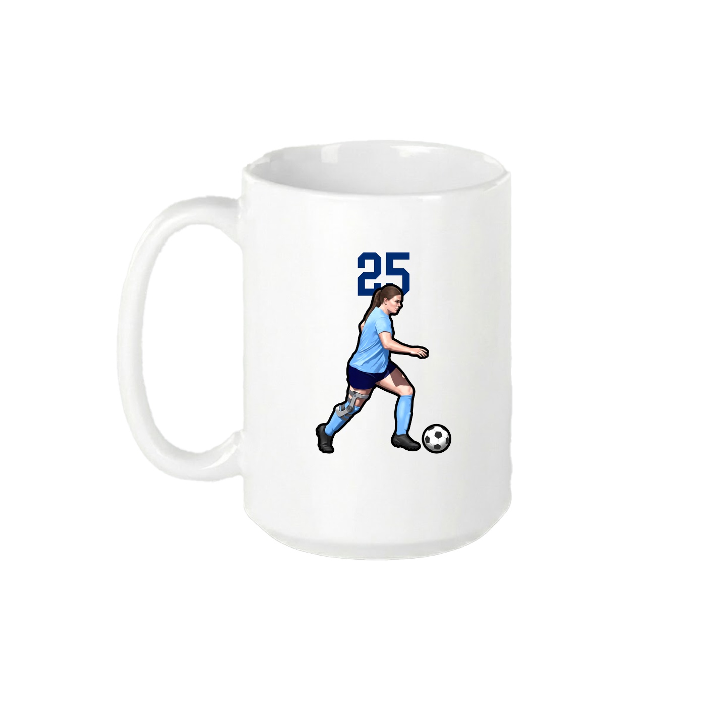 15oz Coffee Mug — Number Top in White