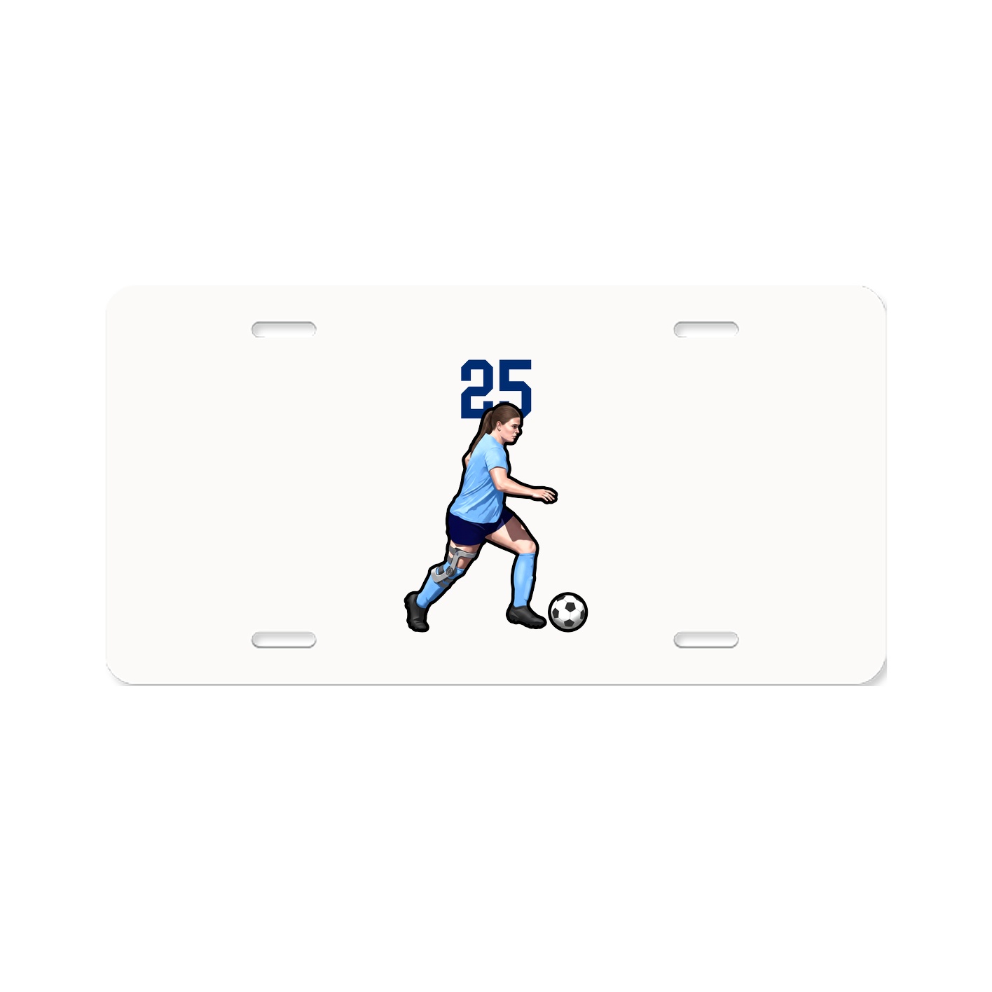License Plate — Number Top in Classic