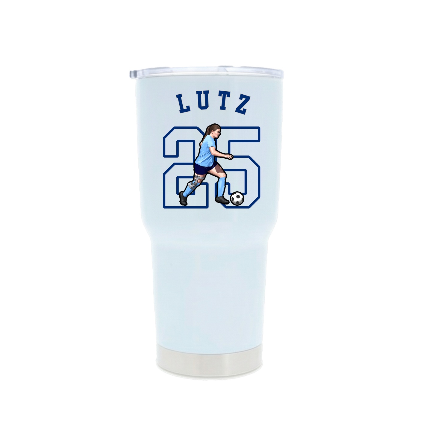 30oz Stainless Steel Tumbler — Shirsey Arch in White